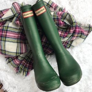 Kid’s Hunter Boots Green Wellies Size 2